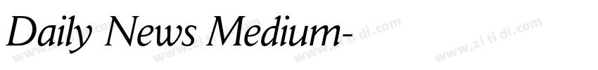 Daily News Medium字体转换